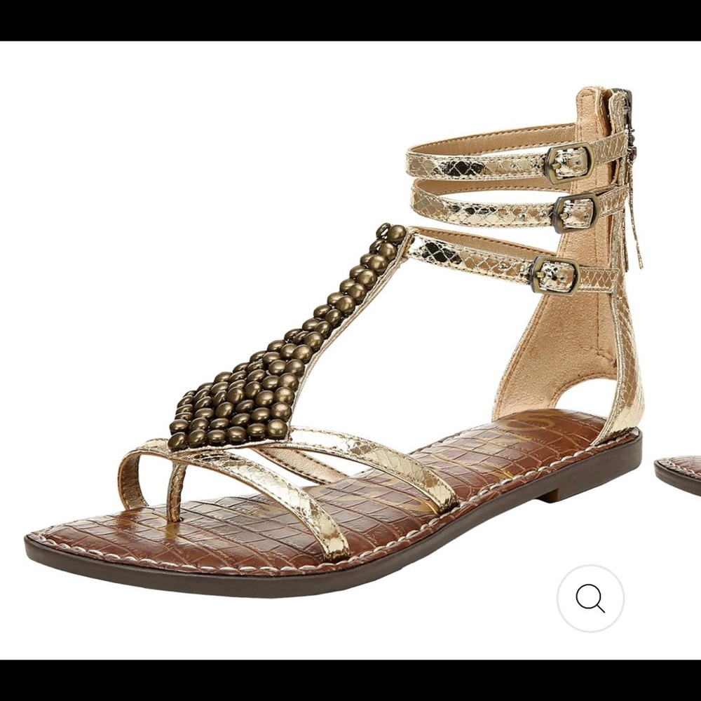 Sam Edelman Ginger Gladiator Sandals Gold 8.5 M